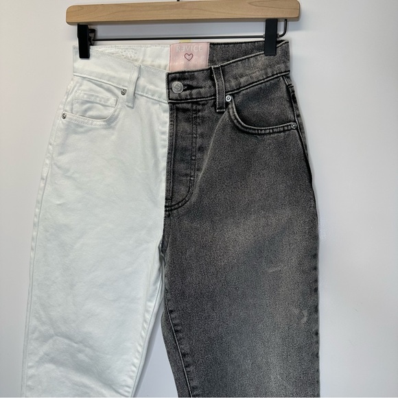 REVICE Denim Women's True Love Checkmate Jeans White Black Denim Size 25 - Picture 5 of 13